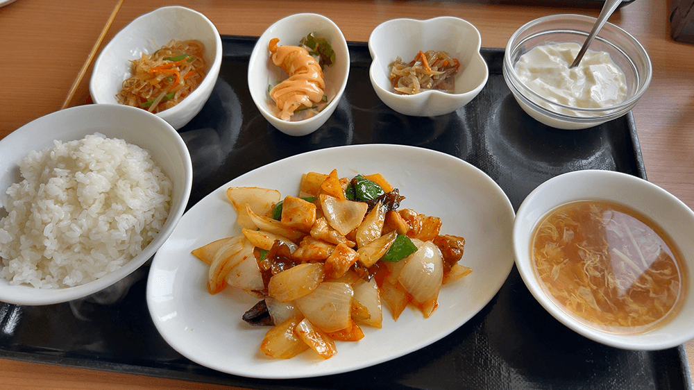 鶏肉とセロリのピリ辛炒め